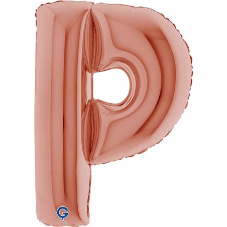 Palloncino in Foil 40" Lettera "P" grande Rose Gold Lettere 40" Rose Gold