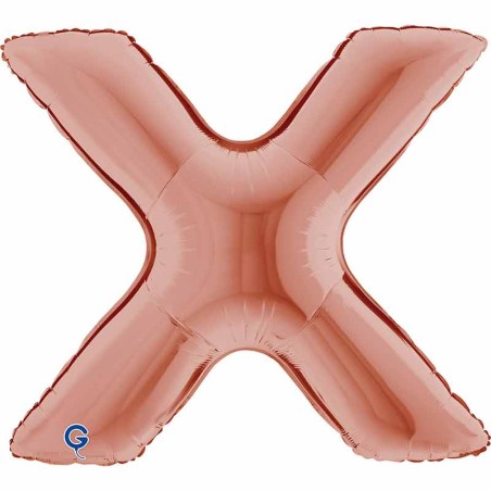 Palloncino in Foil 40" Lettera "X" grande Rose Gold Lettere 40" Rose Gold