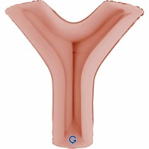 Palloncino in Foil 40" Lettera "Y" grande Rose Gold Lettere 40" Rose Gold