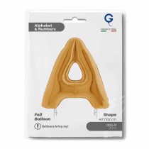 Palloncino in Foil 40" Lettera "A" grande Oro Lettere 40" Oro "Gold"