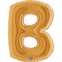 Palloncino in Foil 40" Lettera "B" grande Oro Lettere 40" Oro "Gold"