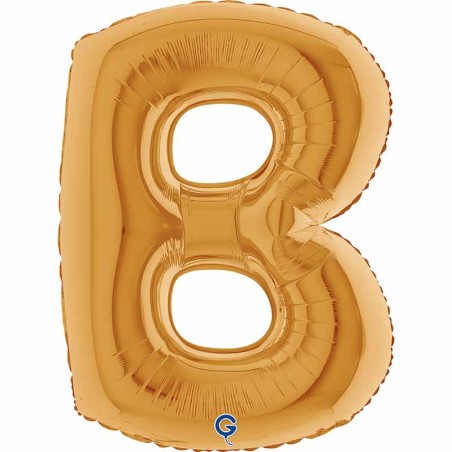 Palloncino in Foil 40" Lettera "B" grande Oro Lettere 40" Oro "Gold"