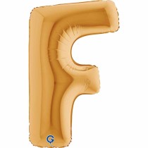 Palloncino in Foil 40" Lettera "F" grande Oro Lettere 40" Oro "Gold"