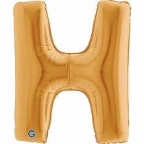 Palloncino in Foil 40" Lettera "H" grande Oro Lettere 40" Oro "Gold"