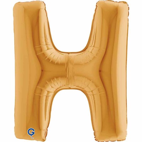 Palloncino in Foil 40" Lettera "H" grande Oro Lettere 40" Oro "Gold"
