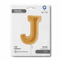 Palloncino in Foil 40" Lettera "J" grande Oro Lettere 40" Oro "Gold"