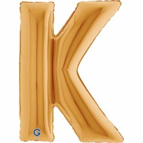 Palloncino in Foil 40" Lettera "K" grande Oro Lettere 40" Oro "Gold"