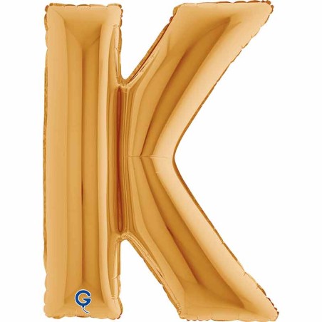 Palloncino in Foil 40" Lettera "K" grande Oro Lettere 40" Oro "Gold"