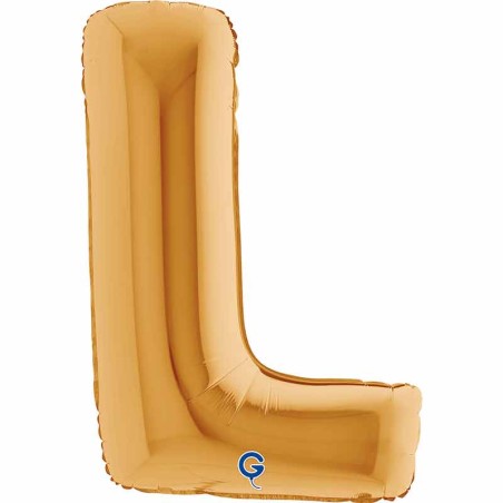 Palloncino in Foil 40" Lettera "L" grande Oro Lettere 40" Oro "Gold"