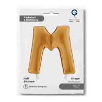 Palloncino in Foil 40" Lettera "M" grande Oro Lettere 40" Oro "Gold"