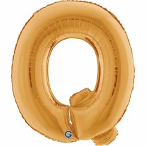 Palloncino in Foil 40" Lettera "Q" grande Oro Lettere 40" Oro "Gold"