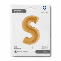 Palloncino in Foil 40" Lettera "S" grande Oro Lettere 40" Oro "Gold"