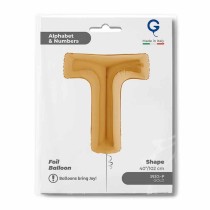 Palloncino in Foil 40" Lettera "T" grande Oro Lettere 40" Oro "Gold"