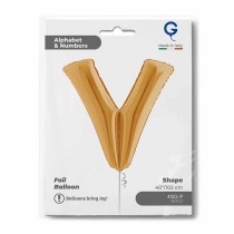 Palloncino in Foil 40" Lettera "V" grande Oro Lettere 40" Oro "Gold"