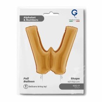 Palloncino in Foil 40" Lettera "W" grande Oro Lettere 40" Oro "Gold"
