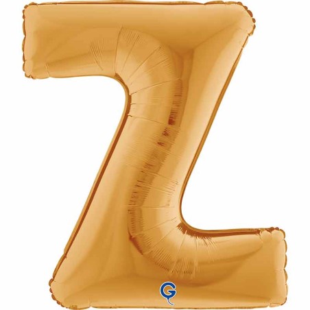 Palloncino in Foil 40" Lettera "Z" grande Oro Lettere 40" Oro "Gold"