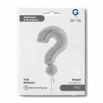 Palloncino in Foil 40" Lettera "?" grande Argento Simboli Grandi 40"