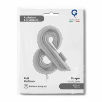 Palloncino in Foil 40" Lettera "&" grande Argento Simboli Grandi 40"