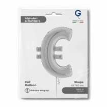 Palloncino in Foil 40" Lettera "€" grande Argento Simboli Grandi 40"