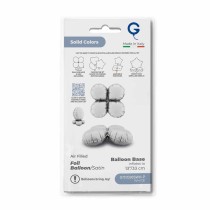 Base Tonda in Foil 13" Bianco Satinato per Palloncini ad Aria Numeri 40" Bianco "White"