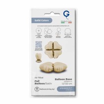 Base Cuore in Foil 15" Crema Satinato per Palloncini ad Aria Basi Mylar per Palloncini