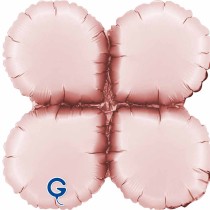 Base Tonda in Foil 17" Rosa Satinato per Palloncini ad Aria Basi Mylar per Palloncini