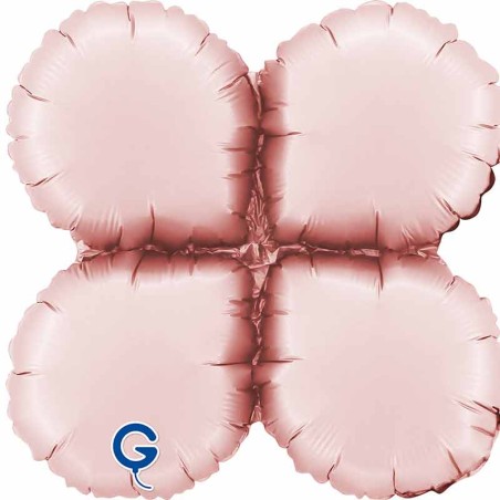 Base Tonda in Foil 17" Rosa Satinato per Palloncini ad Aria Basi Mylar per Palloncini