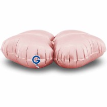 Base Cuore in Foil 15" Rosa Satinato per Palloncini ad Aria Basi Mylar per Palloncini