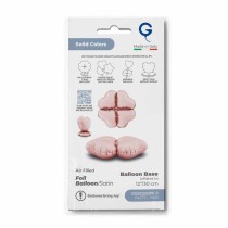 Base Cuore in Foil 15" Rosa Satinato per Palloncini ad Aria Basi Mylar per Palloncini