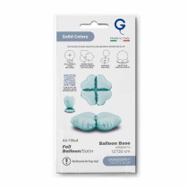 Base Cuore in Foil 15" Celeste Satinato per Palloncini ad Aria Basi Mylar per Palloncini