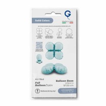 Base Tonda in Foil 17" Celeste Satinato per Palloncini ad Aria Basi Mylar per Palloncini