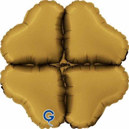 Base Cuore in Foil 15" Oro Satinato per Palloncini ad Aria Basi Mylar per Palloncini