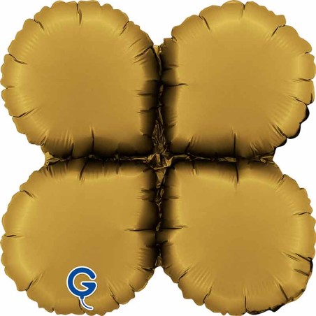 Base Tonda in Foil 17" Oro Satinato per Palloncini ad Aria Basi Mylar per Palloncini
