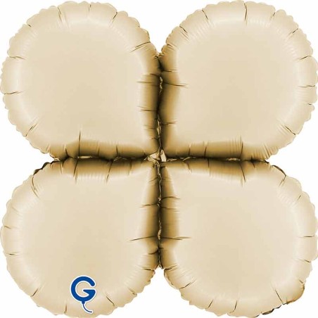Base Tonda in Foil 26" Crema Satinato per Palloncini ad Aria Basi Mylar per Palloncini