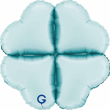Base Cuore in Foil 22" Celeste Satinato per Palloncini ad Aria Basi Mylar per Palloncini