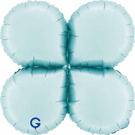 Base Tonda in Foil 26" Celeste Satinato per Palloncini ad Aria Basi Mylar per Palloncini