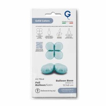 Base Tonda in Foil 19" Celeste Satinato per Palloncini ad Aria Basi Mylar per Palloncini