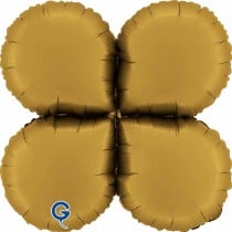 Base Tonda in Foil 26" Oro Satinato per Palloncini ad Aria Basi Mylar per Palloncini
