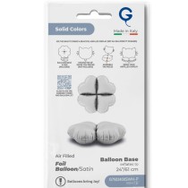 Base Cuore in Foil 32" Bianco Satinato per Palloncini ad Aria Numeri 40" Bianco "White"