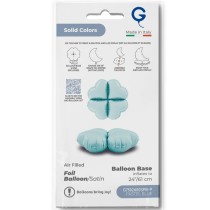 Base Cuore in Foil 32" Celeste Satinato per Palloncini ad Aria Basi Mylar per Palloncini