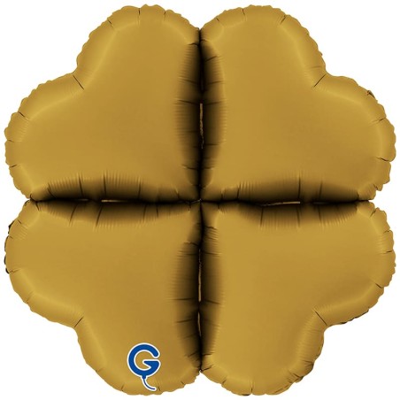 Base Cuore in Foil 32" Oro Satinato per Palloncini ad Aria Basi Mylar per Palloncini