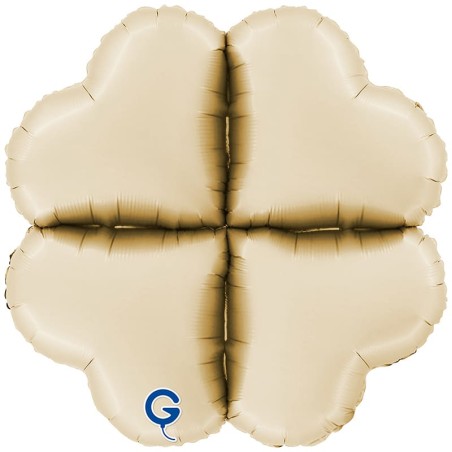 Base Cuore in Foil 32" Crema Satinato per Palloncini ad Aria Basi Mylar per Palloncini