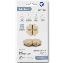 Base Cuore in Foil 32" Crema Satinato per Palloncini ad Aria Basi Mylar per Palloncini