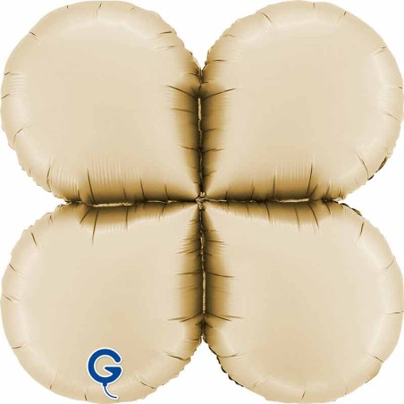 Base Tonda in Foil 36" Crema Satinato per Palloncini ad Aria Basi Mylar per Palloncini