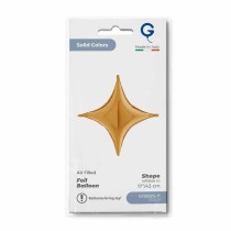 Palloncino in Foil 18" Stella 4 punte Oro "Deco Concave Cross" Solid Color "Deco Concave"
