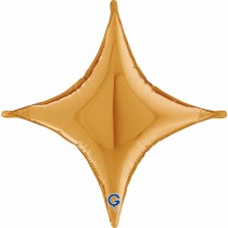 Palloncino in Foil 30" Stella 4 punte Oro "Deco Concave Cross" Solid Color "Deco Concave"