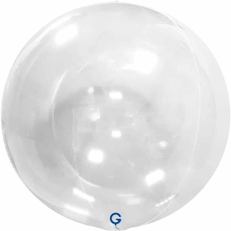 Palloncino in Elastico PVC 19" Trasparente 4D "Globe Crystal" Sfere "Solid Color Globe"