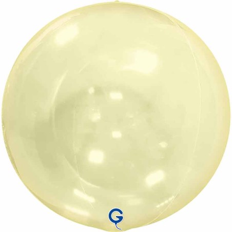 Palloncino in Elastico PVC 15" Giallo Trasparente 4D "Globe Yellow" Sfere "Solid Color Globe"