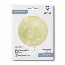 Palloncino in Elastico PVC 15" Giallo Trasparente 4D "Globe Yellow" Sfere "Solid Color Globe"