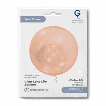 Palloncino in Elastico PVC 15" Arancione Trasparente 4D "Globe Orange" Sfere "Solid Color Globe"